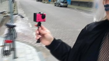 Nina Van Dick Public Cumwalk Through Amsterdam