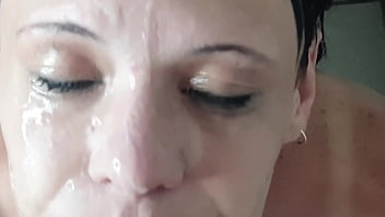 Fucking This Stupid Toilet Whores Face And Giving Her A Cum Facial