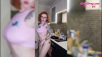 Busty Redhead Dances Naked On Kitchen Soft Erotica