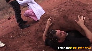 Cowboy Rough Fucking Black Ebony Girl While Bf Stuck In Ditch