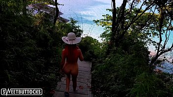 Great Ass Teen Nudes Walks Along The Paths In The Tropics